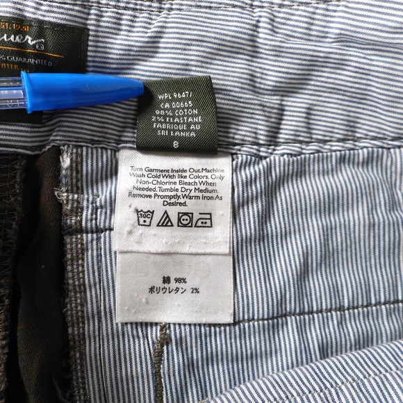 Eddie Bauer Sz 8 Blakely Fit Brown Pant 32 x 31.5 Cotton Stretch 2-Button Front - Picture 7 of 9